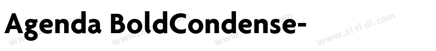 Agenda BoldCondense字体转换